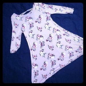 Half Sleeve Flower Dress